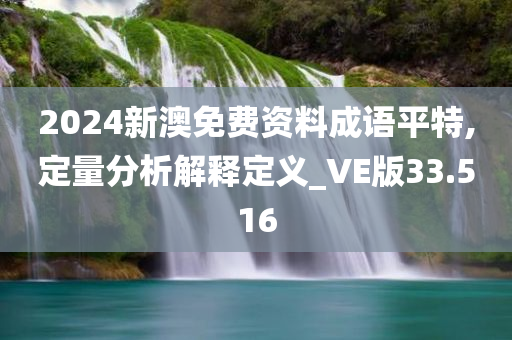 2024新澳免费资料成语平特,定量分析解释定义_VE版33.516