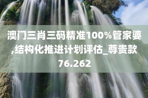 澳门三肖三码精准100%管家婆,结构化推进计划评估_尊贵款76.262