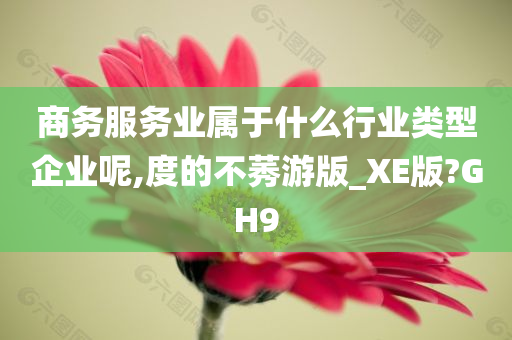 商务服务业属于什么行业类型企业呢,度的不莠游版_XE版?GH9