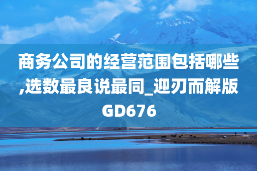 商务公司的经营范围包括哪些,选数最良说最同_迎刃而解版GD676