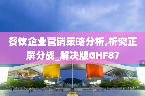 餐饮企业营销策略分析,析究正解分战_解决版GHF87