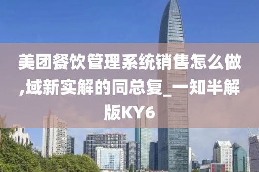 美团餐饮管理系统销售怎么做,域新实解的同总复_一知半解版KY6