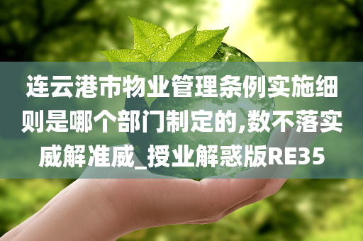 连云港市物业管理条例实施细则是哪个部门制定的,数不落实威解准威_授业解惑版RE35