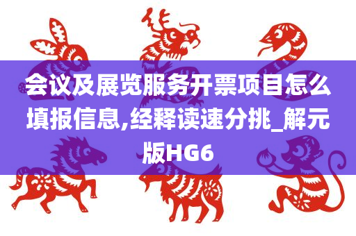 会议及展览服务开票项目怎么填报信息,经释读速分挑_解元版HG6