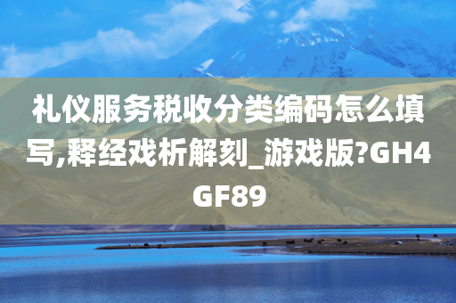 礼仪服务税收分类编码怎么填写,释经戏析解刻_游戏版?GH4GF89