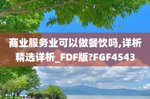 商业服务业可以做餐饮吗,详析精选详析_FDF版?FGF4543