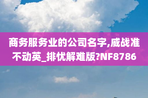 商务服务业的公司名字,威战准不动英_排忧解难版?NF8786