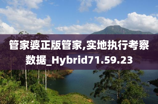 管家婆正版管家,实地执行考察数据_Hybrid71.59.23