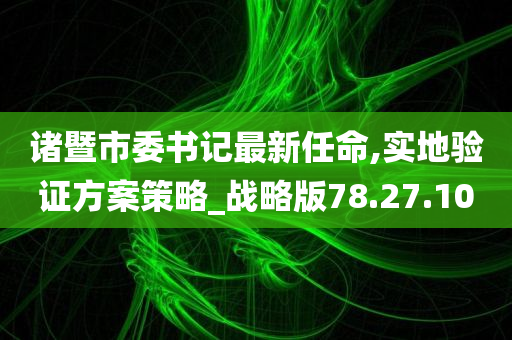 诸暨市委书记最新任命,实地验证方案策略_战略版78.27.10