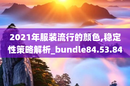 2021年服装流行的颜色,稳定性策略解析_bundle84.53.84