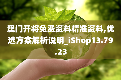 澳门开将免费资料精准资料,优选方案解析说明_iShop13.79.23