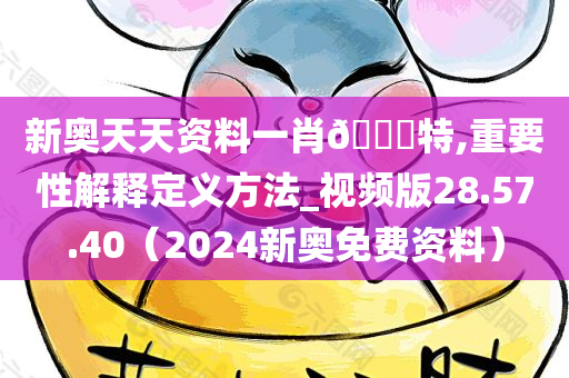 新奥天天资料一肖🀄特,重要性解释定义方法_视频版28.57.40（2024新奥免费资料）