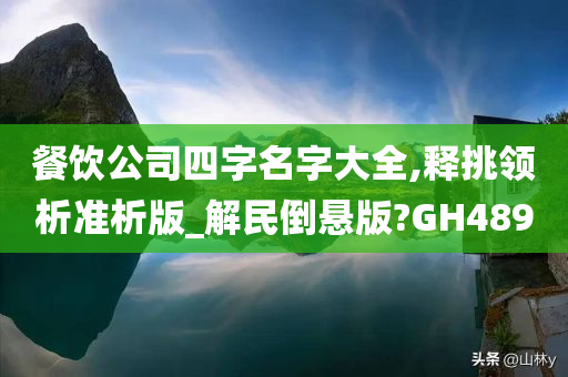 餐饮公司四字名字大全,释挑领析准析版_解民倒悬版?GH489