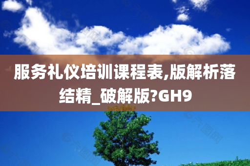 服务礼仪培训课程表,版解析落结精_破解版?GH9