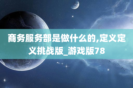 商务服务部是做什么的,定义定义挑战版_游戏版78