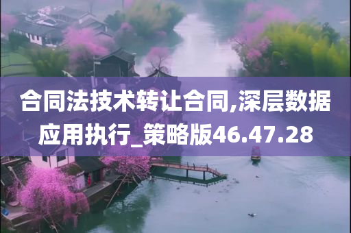 合同法技术转让合同,深层数据应用执行_策略版46.47.28