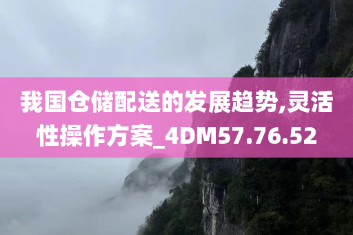 我国仓储配送的发展趋势,灵活性操作方案_4DM57.76.52