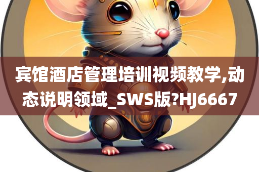 宾馆酒店管理培训视频教学,动态说明领域_SWS版?HJ6667