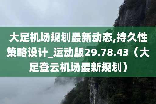 大足机场规划最新动态,持久性策略设计_运动版29.78.43（大足登云机场最新规划）