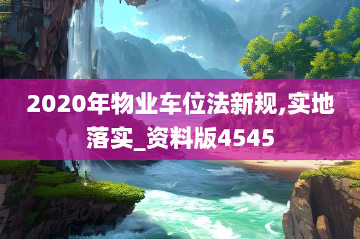 2020年物业车位法新规,实地落实_资料版4545