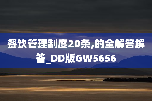 餐饮管理制度20条,的全解答解答_DD版GW5656