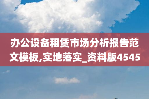 办公设备租赁市场分析报告范文模板,实地落实_资料版4545