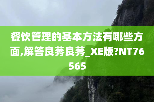 餐饮管理的基本方法有哪些方面,解答良莠良莠_XE版?NT76565