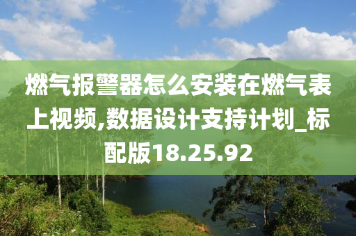 燃气报警器怎么安装在燃气表上视频,数据设计支持计划_标配版18.25.92