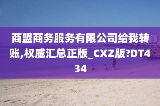 商盟商务服务有限公司给我转账,权威汇总正版_CXZ版?DT434