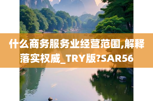 什么商务服务业经营范围,解释落实权威_TRY版?SAR56