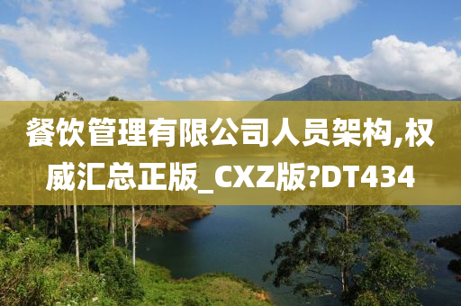 餐饮管理有限公司人员架构,权威汇总正版_CXZ版?DT434