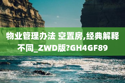 物业管理办法 空置房,经典解释不同_ZWD版?GH4GF89