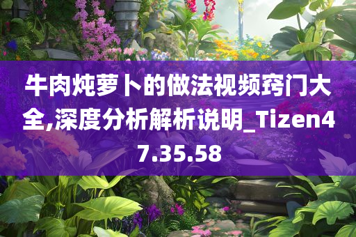 牛肉炖萝卜的做法视频窍门大全,深度分析解析说明_Tizen47.35.58