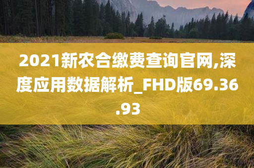 2021新农合缴费查询官网,深度应用数据解析_FHD版69.36.93