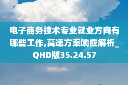 电子商务技术专业就业方向有哪些工作,高速方案响应解析_QHD版35.24.57