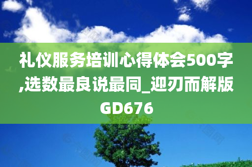 礼仪服务培训心得体会500字,选数最良说最同_迎刃而解版GD676