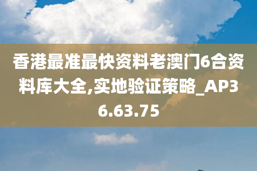 香港最准最快资料老澳门6合资料库大全,实地验证策略_AP36.63.75