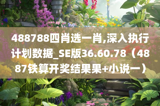 488788四肖选一肖,深入执行计划数据_SE版36.60.78（4887铁算开奖结果果+小说一）