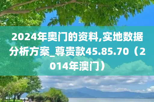 2024年奥门的资料,实地数据分析方案_尊贵款45.85.70（2014年澳门）