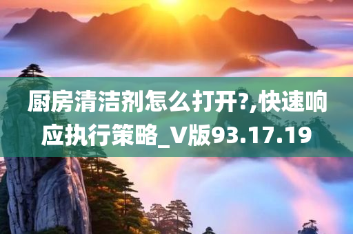 厨房清洁剂怎么打开?,快速响应执行策略_V版93.17.19