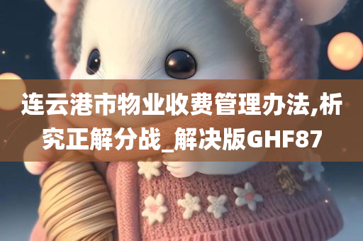 连云港市物业收费管理办法,析究正解分战_解决版GHF87