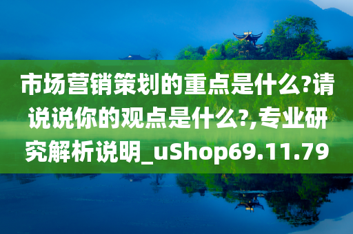 市场营销策划的重点是什么?请说说你的观点是什么?,专业研究解析说明_uShop69.11.79