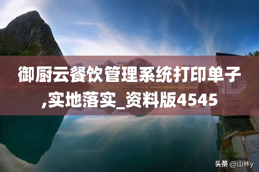 御厨云餐饮管理系统打印单子,实地落实_资料版4545