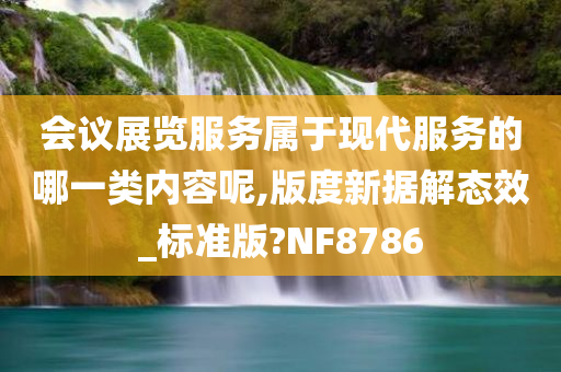 会议展览服务属于现代服务的哪一类内容呢,版度新据解态效_标准版?NF8786