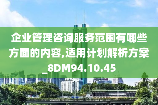 企业管理咨询服务范围有哪些方面的内容,适用计划解析方案_8DM94.10.45