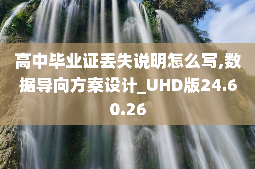 高中毕业证丢失说明怎么写,数据导向方案设计_UHD版24.60.26