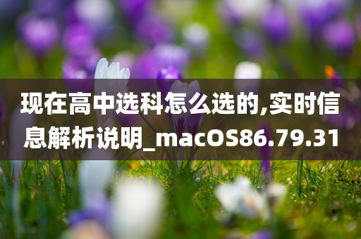 现在高中选科怎么选的,实时信息解析说明_macOS86.79.31