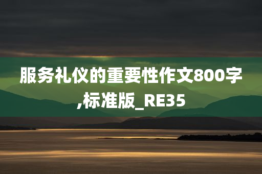 服务礼仪的重要性作文800字,标准版_RE35