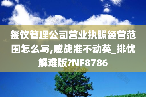 餐饮管理公司营业执照经营范围怎么写,威战准不动英_排忧解难版?NF8786