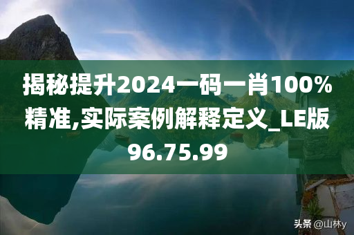 揭秘提升2024一码一肖100%精准,实际案例解释定义_LE版96.75.99